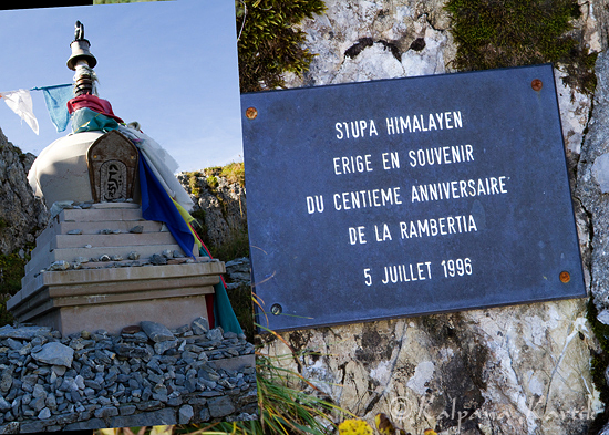 The Buddhist Stupa in the alpine garden of Rochers de Naye