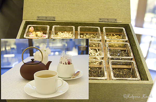 Herbal tea at Thierry Marx Sur Mesure restaurant at the Mandarin Oriental 